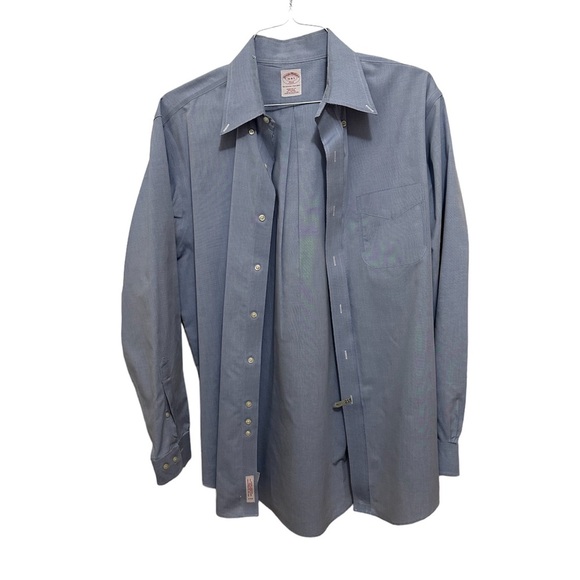 Brooks Brothers 346 Polo Shirt Mens 16 4/5 Original Fit Long Sleeve Dress Shirt - Picture 1 of 6